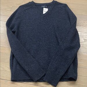 J. Crew Men's Navy V-Neck Sweater